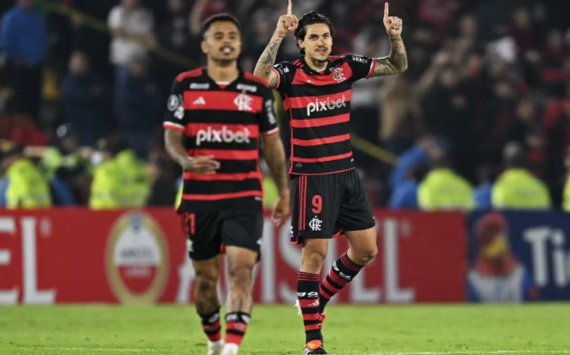 Pedro tornou-se o segundo maior artilheiro do Flamengo na Libertadores AFP